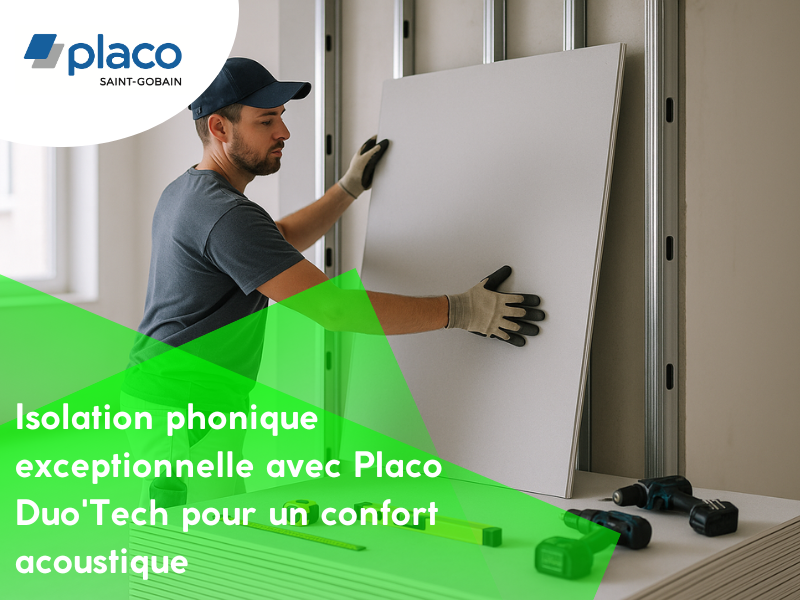 Isolation phonique exceptionnelle avec Placo Duo'Tech pour un confort acoustique