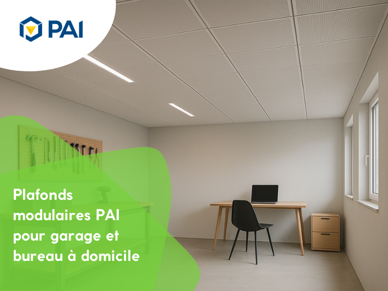 Plafonds modulaires PAI pour garage et bureau à domicile