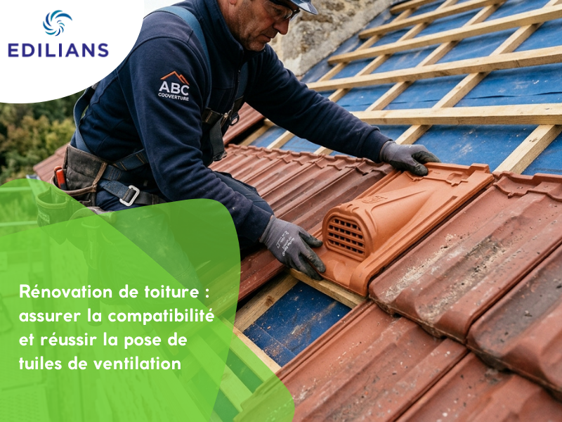 Rénovation de toiture : assurer la compatibilité et réussir la pose de tuiles de ventilation