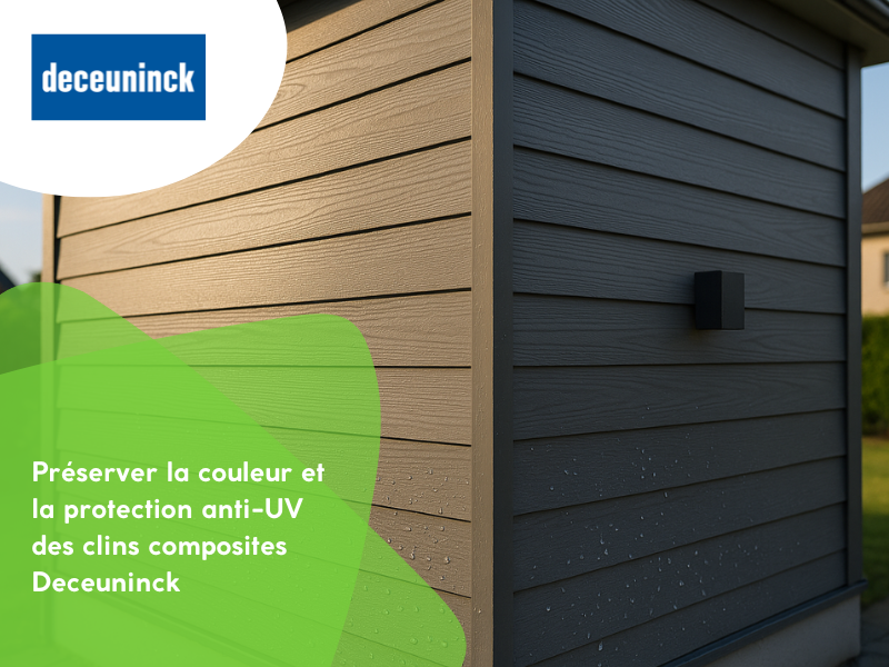 Préserver la couleur et la protection anti-UV des clins composites Deceuninck