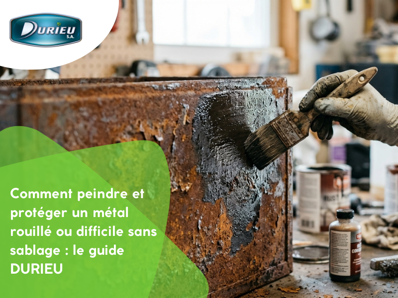 Comment peindre et protéger un métal rouillé ou difficile sans sablage : le guide DURIEU