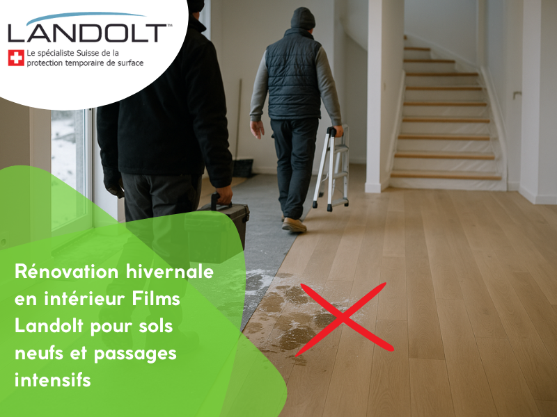 Rénovation hivernale en intérieur films Landolt pour sols neufs et passages intensifs