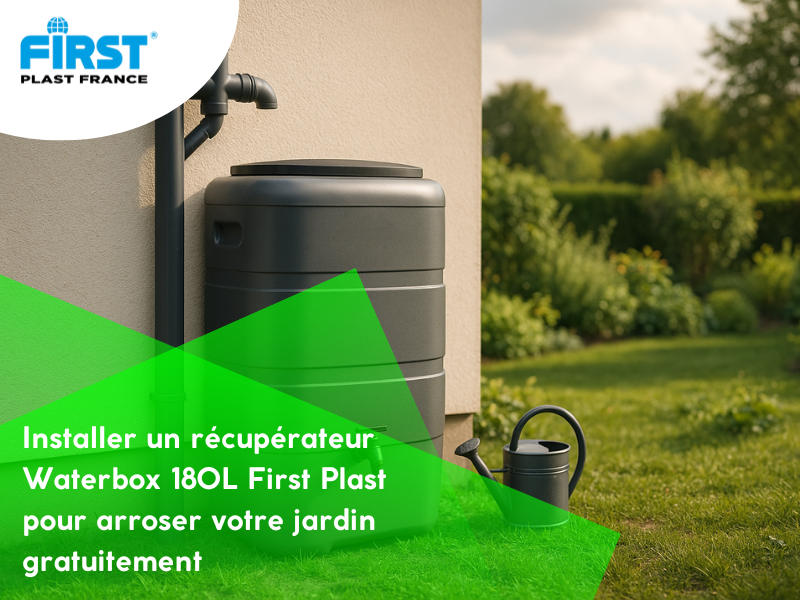 Installer un récupérateur Waterbox 180L First Plast pour arroser votre jardin gratuitement