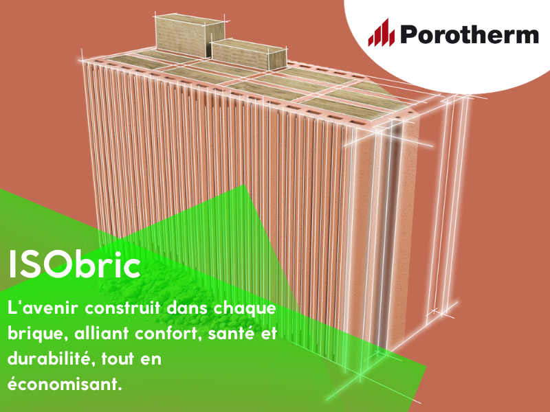 ISObric la brique de 20 nouvelle génération R = 2 m².K/W