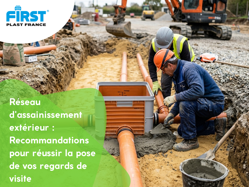 Réseau d'assainissement extérieur : Recommandations pour réussir la pose de vos regards de visite