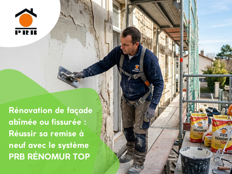 Rénovation de façade abîmée ou fissurée : Réussir sa remise à neuf avec le système PRB RÉNOMUR TOP