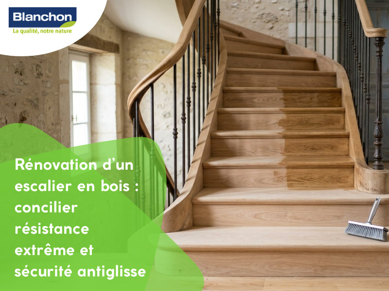 Rénovation d’un escalier en bois : concilier résistance extrême et sécurité antiglisse