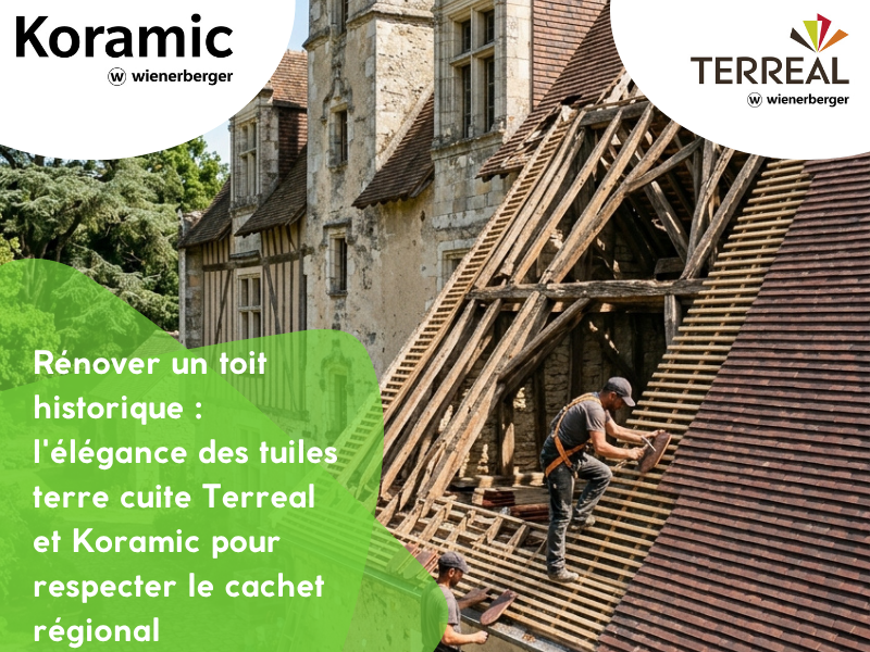 Rénover un toit historique : l'élégance des tuiles terre cuite Terreal  et Koramic pour respecter le cachet régional