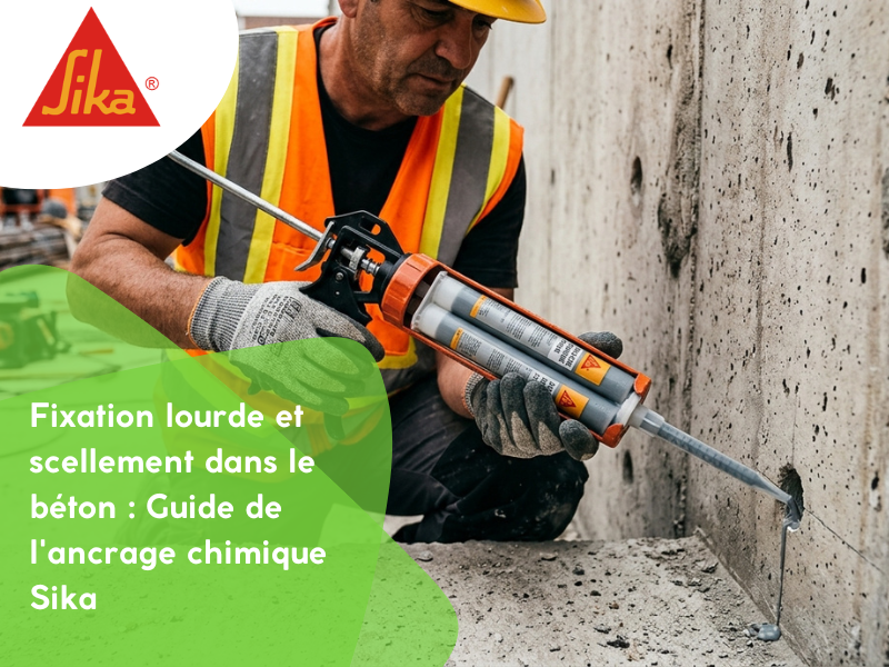 Fixation lourde et scellement dans le béton : Guide de l'ancrage chimique Sika