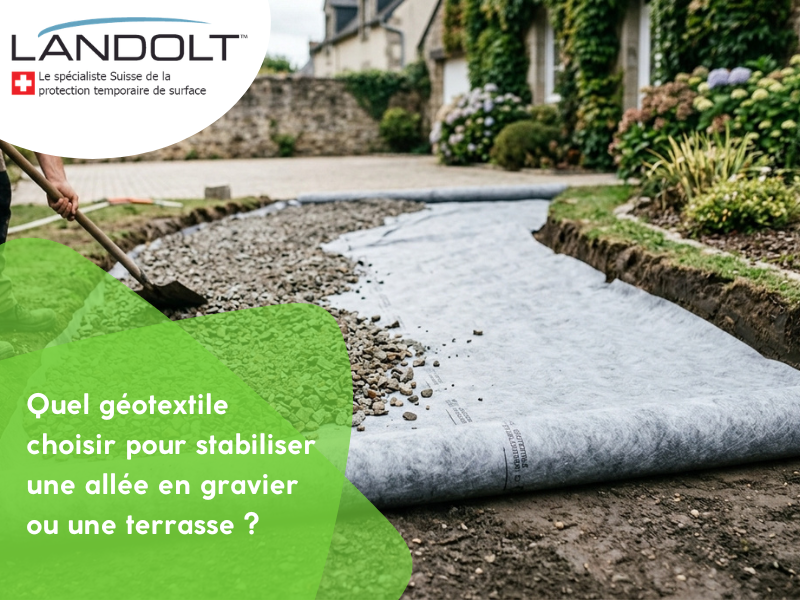 Quel géotextile choisir pour stabiliser une allée en gravier ou une terrasse ?