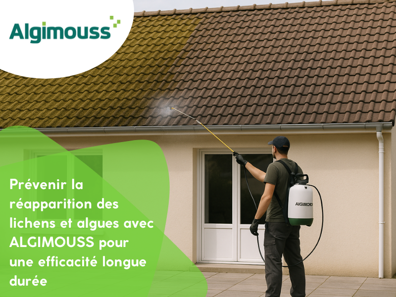 Prévenir la réapparition des lichens et algues avec ALGIMOUSS pour une efficacité longue durée