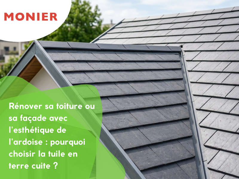 Rénover sa toiture ou sa façade avec l'esthétique de l'ardoise : pourquoi choisir la tuile en terre cuite ?