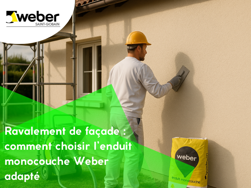 Ravalement de façade : comment choisir l’enduit monocouche Weber adapté