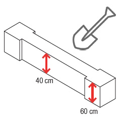 Fondations : creuser une tranchée