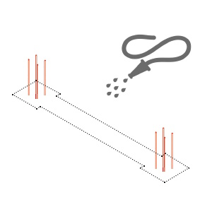 Élévation de la clôture : mouiller les pièces