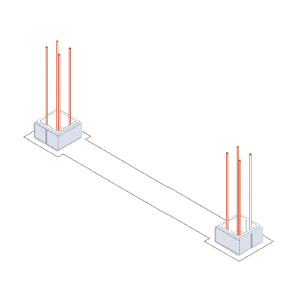 Élévation de la clôture : première pièce du pilier