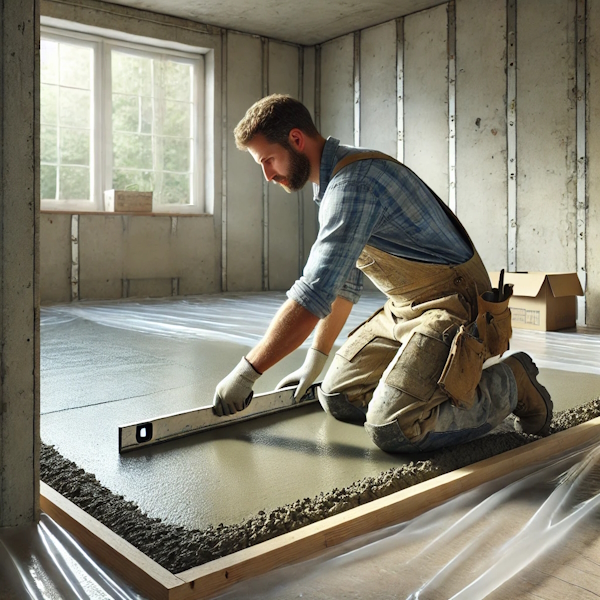 Étape 3 : application de la chape