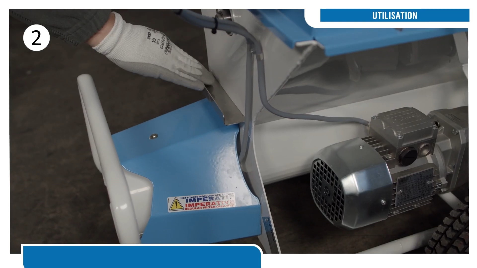 Seconde étape : démarrage de la machine à souffler